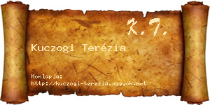 Kuczogi Terézia névjegykártya