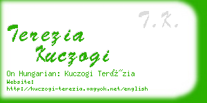 terezia kuczogi business card